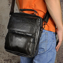 Cool Oiled LEATHER MENS Small Side Bag Small SHOULDER BAG HANDBAGS FOR MEN - iwalletsmen