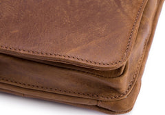 Cool Brown Leather Mens Small Shoulder Bag Belt Pouch Belt Bag For Men - iwalletsmen