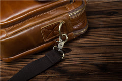 Cool Leather Small Side Bag Handbag Work Bag Business Bag Shoulder Bags For Men - iwalletsmen