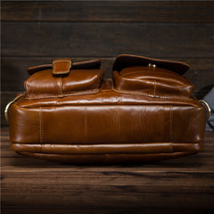 Cool Leather Small Side Bag Handbag Work Bag Business Bag Shoulder Bags For Men - iwalletsmen