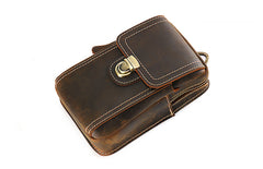 Cool Leather Men's Cell Phone Holster Belt Pouch Belt Bag Waist Bag For Men - iwalletsmen