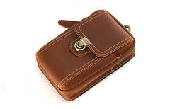 Cool Leather Men's Cell Phone Holster Belt Pouch Belt Bag Waist Bag For Men - iwalletsmen