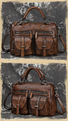 Vintage Leather Men's Small Messenger Bag Handbag Shoulder Bag For Men - iwalletsmen