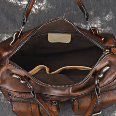 Vintage Leather Men's Small Messenger Bag Handbag Shoulder Bag For Men - iwalletsmen
