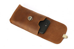 Cool Leather Men's Cell Phone Holsters Belt Pouch Belt Bag Waist Bag For Men - iwalletsmen