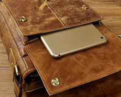 Cool Leather Mens Tablet Messenger Bag Small Side Bag Messenger Bag For Men - iwalletsmen
