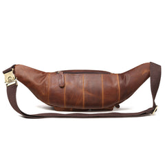 Cool Brown LEATHER MENS FANNY PACK BUMBAG Vintage WAIST BAGS FOR MEN - iwalletsmen