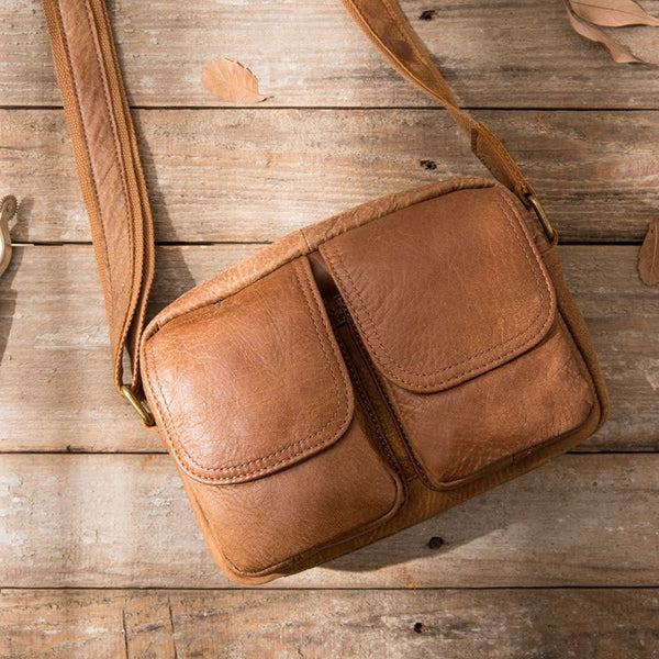Cool Small Leather Mens Shoulder Bags Messengers Bag for Men - iwalletsmen