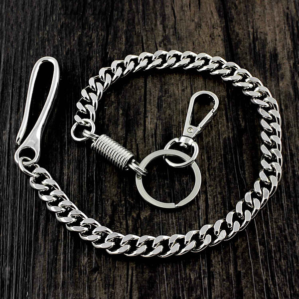 Cool Silver Stainless Steel Mens Wallet Chain Pants Chain Biker Wallet Chain For Men - iwalletsmen