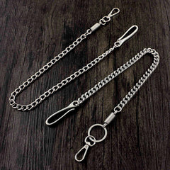 Cool Silver Stainless Steel Mens Biker Wallet Chain Wallet Chain Pants Chain For Men - iwalletsmen