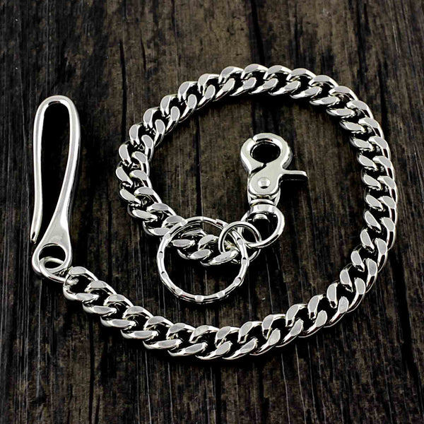 Cool Silver Stainless Steel Mens Biker Wallet Chain Wallet Chain Pants Chain For Men - iwalletsmen