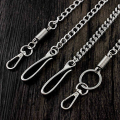 Cool Silver Stainless Steel Mens Biker Wallet Chain Wallet Chain Pants Chain For Men - iwalletsmen