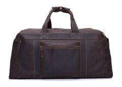 Cool Vintage Coffee Black Leather Mens Overnight Bags Travel Bags Weekender Bags For Men - iwalletsmen