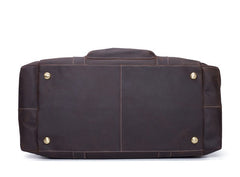 Cool Vintage Coffee Black Leather Mens Overnight Bags Travel Bags Weekender Bags For Men - iwalletsmen