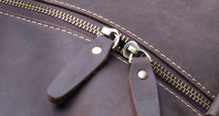 Cool Vintage Coffee Black Leather Mens Overnight Bags Travel Bags Weekender Bags For Men - iwalletsmen
