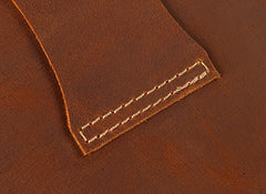 Cool Vintage Dark Brown Leather Mens Belt Pouch Small Side Bag Messenger Bag For Men - iwalletsmen