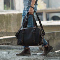 Cool Vintage Leather Mens Weekender Bag Travel Bags Shoulder Bags for men - iwalletsmen