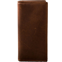 Cool Vintage Slim Mens long Wallet Leather Wallet Bifold Long Wallets for Men - iwalletsmen