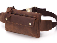 Cool Brown Vintage LEATHER MENS FANNY PACK FOR MEN BUMBAG WAIST BAGS - iwalletsmen