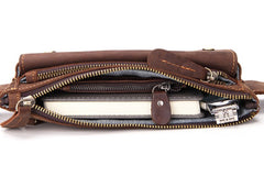 Cool Brown Vintage LEATHER MENS FANNY PACK FOR MEN BUMBAG WAIST BAGS - iwalletsmen