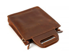 Vintage Leather Mens Briefcase Work Handbags Shoulder Bags Work Bag For Men - iwalletsmen