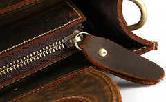 Vintage Leather Mens Briefcase Work Handbags Shoulder Bags Work Bag For Men - iwalletsmen