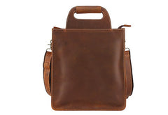 Vintage Leather Mens Briefcase Work Handbags Shoulder Bags Work Bag For Men - iwalletsmen
