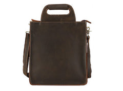 Vintage Leather Mens Briefcase Work Handbags Shoulder Bags Work Bag For Men - iwalletsmen