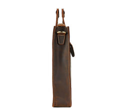 Vintage Leather Mens Briefcase Work Handbags Shoulder Bags Work Bag For Men - iwalletsmen