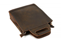 Vintage Leather Mens Briefcase Work Handbags Shoulder Bags Work Bag For Men - iwalletsmen