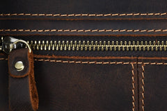 Cool Brown Leather Mens Backpack School Backpack Satchel Backpack for Men - iwalletsmen