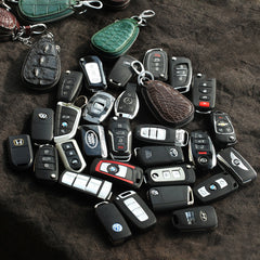 Crocodile Leather Mens Audi Volkswagen Toyota Car Key Case Car Key Holder with Belt Loop For Men - iwalletsmen