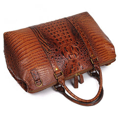 Cool Crocodile Pattern Leather Men's Travel Bag Overnight Bag Weekender Bag For Men - iwalletsmen