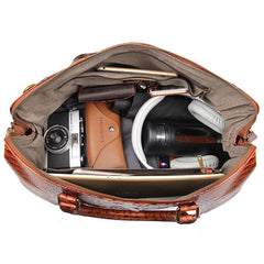Cool Crocodile Pattern Leather Men's Travel Bag Overnight Bag Weekender Bag For Men - iwalletsmen