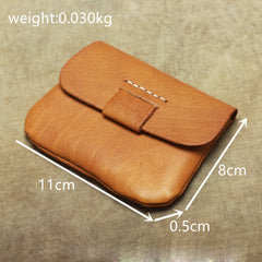 Handmade Small Slim Leather Men's Wallet Coin Holder Card Holder For Men - iwalletsmen