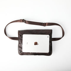 DISTRESSED BROWN LEATHER MEN'S Side BAG 10 inches MESSENGER BAG Leather Coffee Courier BAGs FOR MEN - iwalletsmen