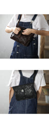 DISTRESSED BROWN LEATHER MEN'S Side BAG 10 inches MESSENGER BAG Leather Coffee Courier BAGs FOR MEN - iwalletsmen