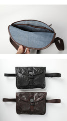 DISTRESSED BROWN LEATHER MEN'S Side BAG 10 inches MESSENGER BAG Leather Coffee Courier BAGs FOR MEN - iwalletsmen