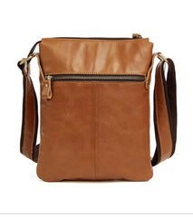 Dark Coffee LEATHER MENS Ipad Vertical SIDE BAG COURIER BAG Small Vertical MESSENGER BAG FOR MEN - iwalletsmen