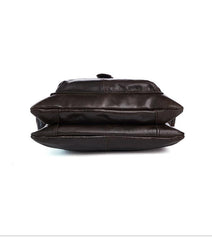 Dark Coffee LEATHER MENS Ipad Vertical SIDE BAG COURIER BAG Small Vertical MESSENGER BAG FOR MEN - iwalletsmen