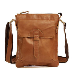 Dark Coffee LEATHER MENS Ipad Vertical SIDE BAG COURIER BAG Small Vertical MESSENGER BAG FOR MEN - iwalletsmen