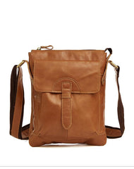 Dark Coffee LEATHER MENS Ipad Vertical SIDE BAG COURIER BAG Small Vertical MESSENGER BAG FOR MEN - iwalletsmen