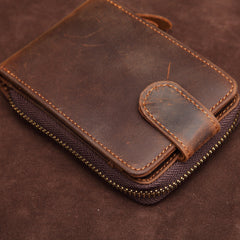 Brown Leather Billfold Cards Wallet for Men Small License Wallet Cards Wallets For Men - iwalletsmen