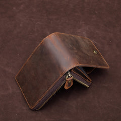 Brown Leather Billfold Cards Wallet for Men Small License Wallet Cards Wallets For Men - iwalletsmen