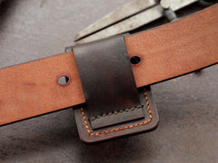 Skull Brown Leather Mens S.T.Dupont Lighter Cases Ronson Lighter Holder For Men - iwalletsmen