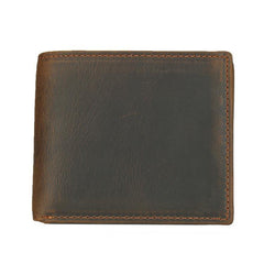 Bifold Leather Mens Slim Wallet Small Wallet billfold Wallet Front Pocket Wallet for Men - iwalletsmen