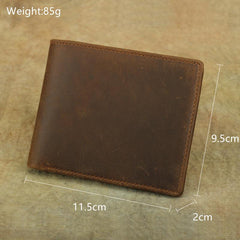Bifold Leather Mens Slim Wallet Small Wallet billfold Wallet Front Pocket Wallet for Men - iwalletsmen