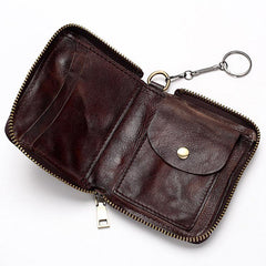leather biker wallet Leather Chain Wallet Zip Wallet On A Chain Biker Chain Wallet Biker Wallet With Chain