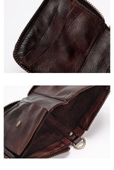 Inside of Leather Chain Wallet Zip Wallet On A Chain Biker Chain Wallet Biker Wallet With Chain