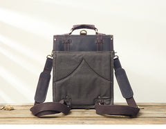Dark Brown Fashion Mens Leather 13-inch Computer Backpacks Travel Backpacks Brown School Backpack for men - iwalletsmen